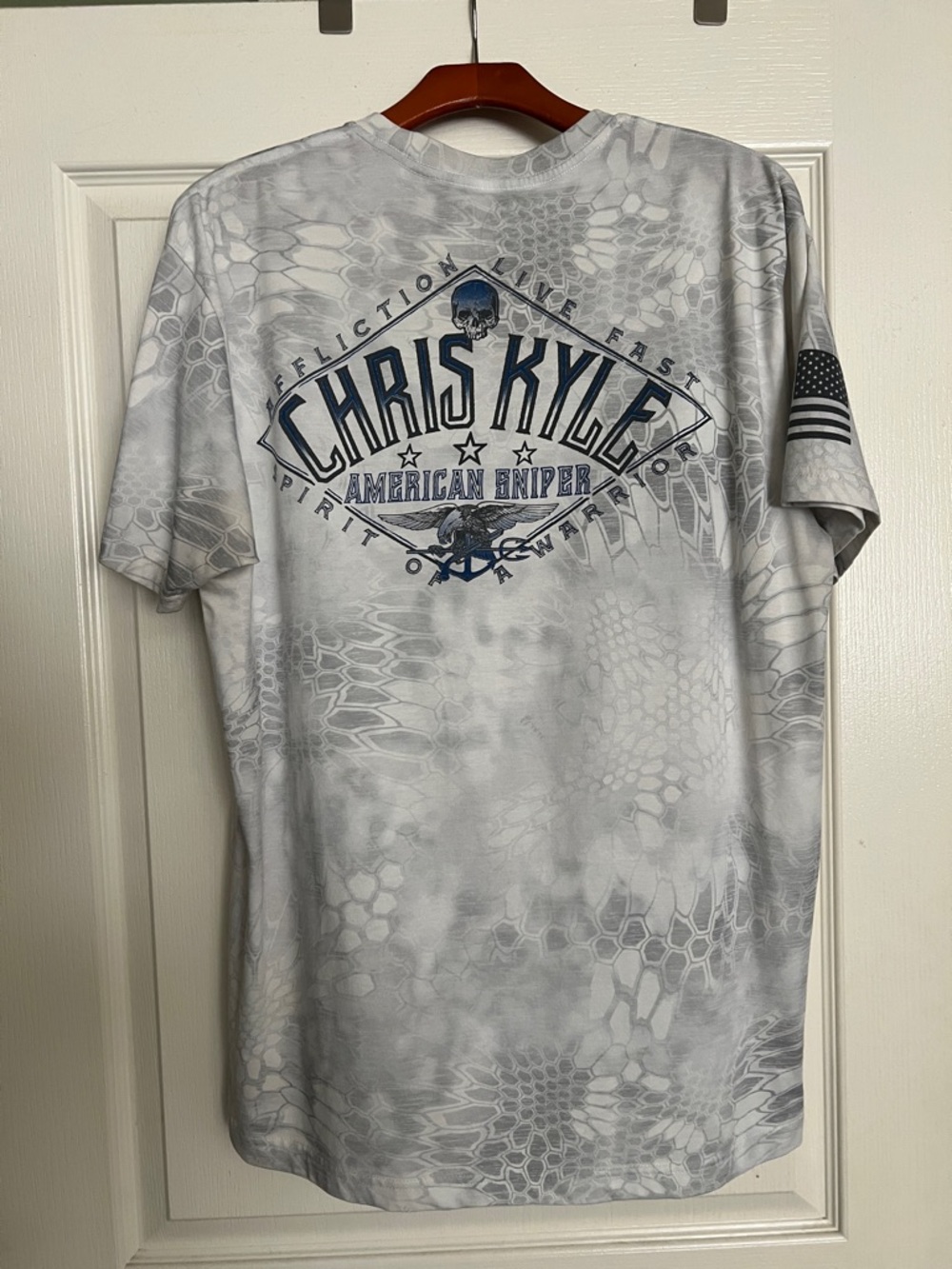 Affliction Chris Kyle American Sniper Graphic Tee - Gray Blue